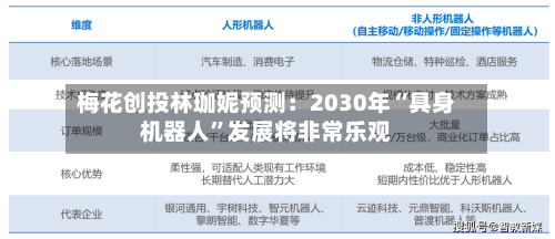 梅花创投林珈妮预测：2030年“具身机器人”发展将非常乐观-第2张图片