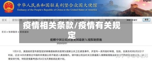 疫情相关条款/疫情有关规定