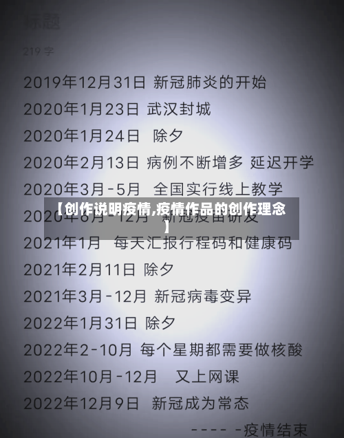 【创作说明疫情,疫情作品的创作理念】