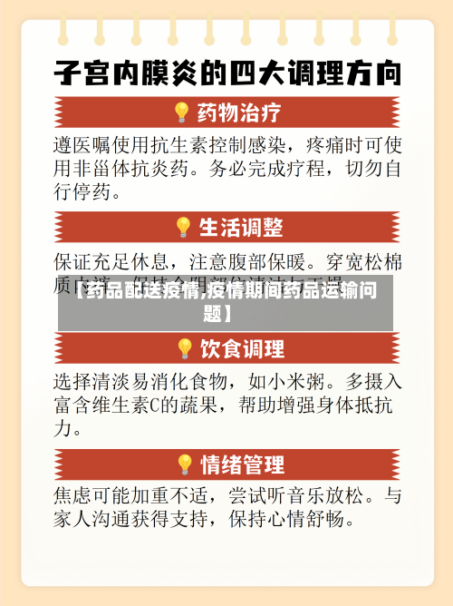 【药品配送疫情,疫情期间药品运输问题】