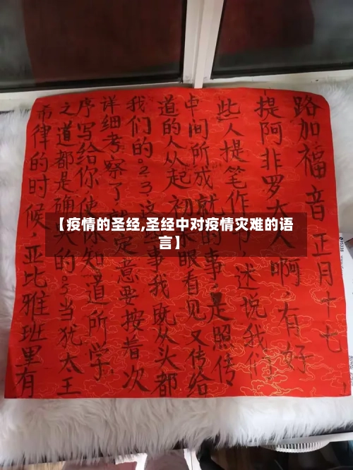 【疫情的圣经,圣经中对疫情灾难的语言】-第3张图片