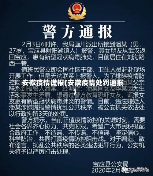 安徽疫情谎报(安徽疫情处罚通报)