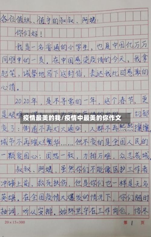 疫情最美的我/疫情中最美的你作文-第3张图片