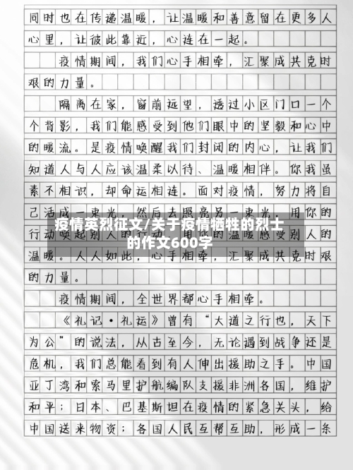 疫情英烈征文/关于疫情牺牲的烈士的作文600字-第2张图片