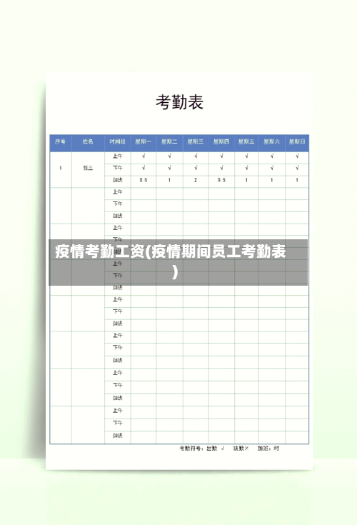 疫情考勤工资(疫情期间员工考勤表)