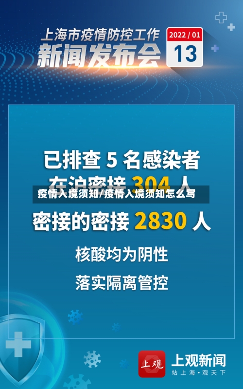 疫情入境须知/疫情入境须知怎么写-第3张图片